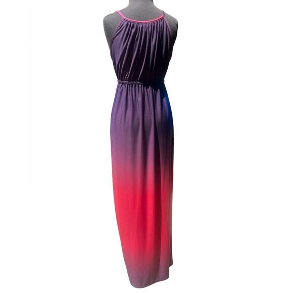 Vtg Y2K Cutout Halter Fairy Babydoll Ombre Feminine Boho Goddess Maxi Dress S - Picture 5 of 7